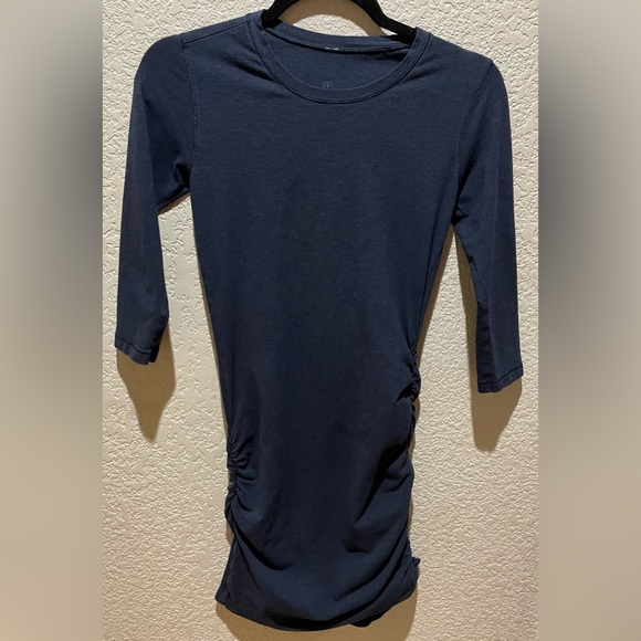 Lululemon Anytime Dress Heathered Inkwell 3/4 sleeves Size 2? - Picture 8 of 11